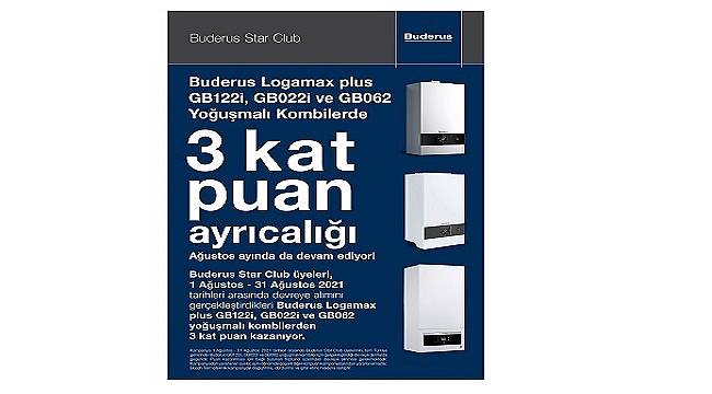 Buderus Star Club üyelerine Ağustos’ta da ayrıcalık sunmaya devam ediyor!