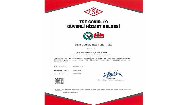 EPDK: TSE COVID-19 Güvenli Hizmet Belgesi aldı
