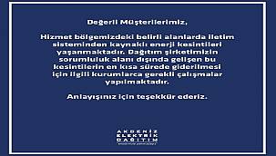 Akdeniz Elektrik Dağıtım - Elektrik Kesintileri...