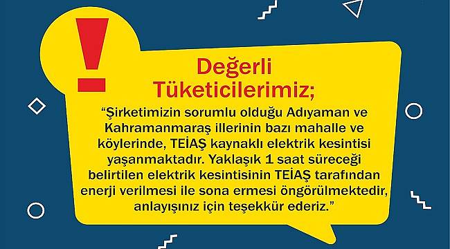 AKEDAŞ - Elektrik kesintileri İletim kaynaklı...