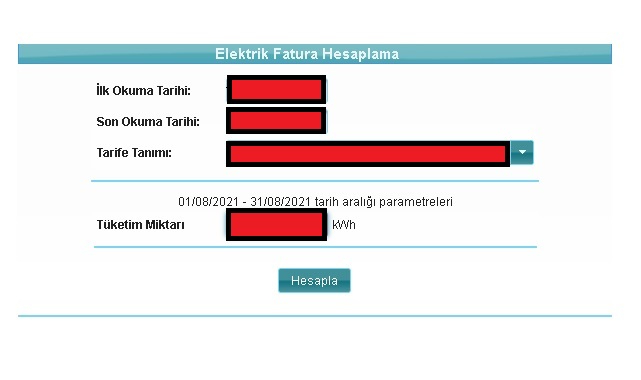 Elektrik FATURANIZI kendiniz hesaplayın - TIKLAYIN!