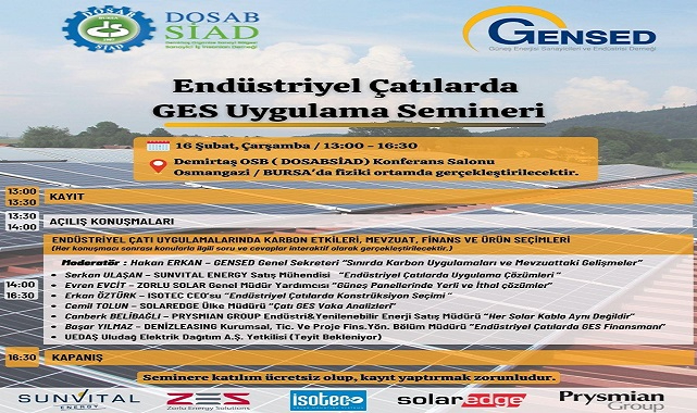 SEMİNER - Endüstriyel Çatılarda GES Uygulaması!