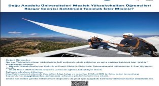 Rüzgar türbinleri teknik eğitim ve saha gezisi - Katılım ücretsiz!