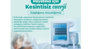 SEDAŞ’tan cihaza bağlı hastalara yaşamsal öncelik