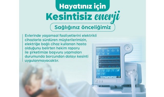 SEDAŞ’tan cihaza bağlı hastalara yaşamsal öncelik