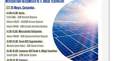 Güneş Enerjisi Yatırımları - Webinar: Konu 'Mevzuattaki Gelişmeler ve 4. Bölge Teşvikleri'