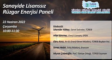 'Sanayide Lisanssız Rüzgar Enerjisi Paneli' - TÜREB!