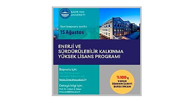 Enerji ve Sürdürülebilir Kalkınma Yüksek Lisans Programı - Yüzde 100 burslu!