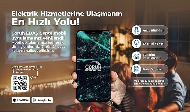 ‘Çoruh EDAŞ Cepte&#039; mobil uygulaması yenilendi