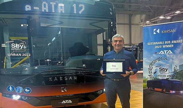 Ödülü “şehir içi toplu taşıma” 12 metre elektrikli e-ATA modeli ile Karsan kazandı!