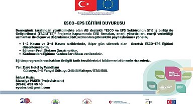Ücretsiz ENERJİ eğitimi - EYODER!