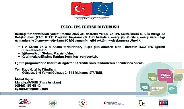 Ücretsiz ENERJİ eğitimi - EYODER!