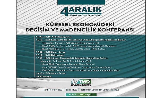 &#039;&#039;Küresel Ekonomideki Değişim ve Madencilik&#039;&#039; konuşulacak!