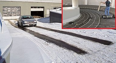 Kar ve buzu eritiyor - Isıtma Kablosu!