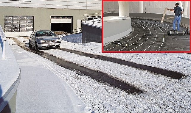 Kar ve buzu eritiyor - Isıtma Kablosu!