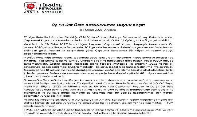 TPAO açıklama yaptı!