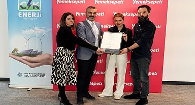 CK Enerji Boğaziçi Elektrik - Yemeksepeti’ne “Yeşil Enerji Sertifikası” verdi!