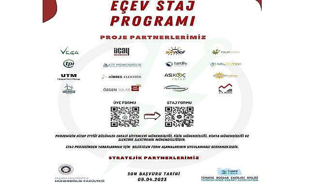 Staj programı - Ankara Üniversitesi Enerji ve Çevre Topluluğu!
