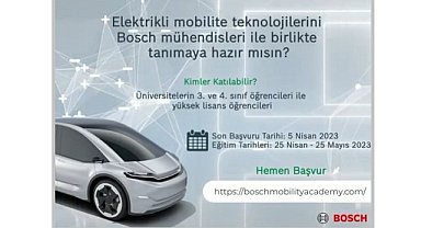 Bosch Elektrikli Mobilite Eğitim Programı - ÜCRETSİZ!