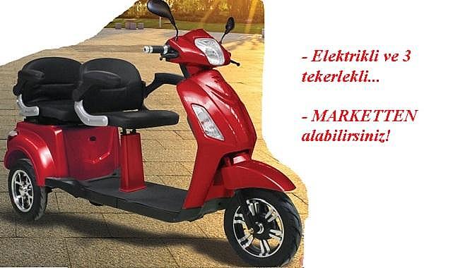 3 tekerlekli ve ELEKTRİKLİ - Marketten alabilirsiniz!