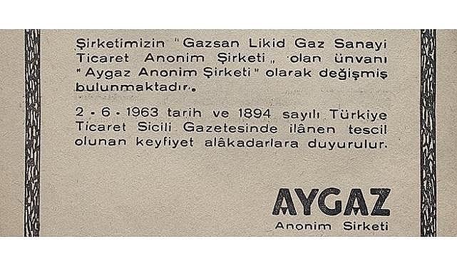 Aygaz - &#039;&#039;Tescil olunan keyfiyet alakadarlara duyurulur&#039;&#039;