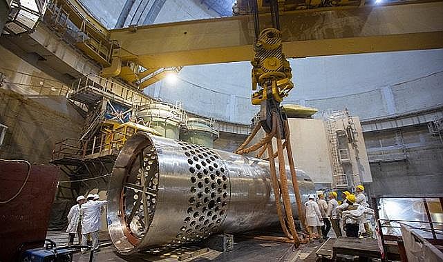 Nükleer santralin 1’inci ünitesi’ne Karotiyer yerleştirildi!