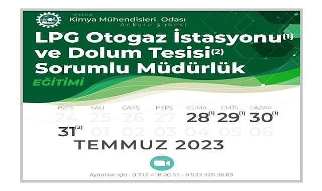 LPG otogaz istasyonları sorumlu müdür eğitimi - Online!