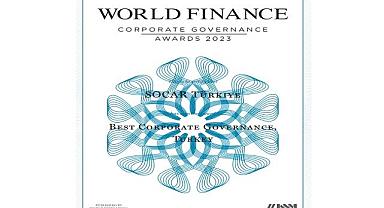 SOCAR Türkiye’ye “En İyi Kurumsal Yönetişim” Ödülü!