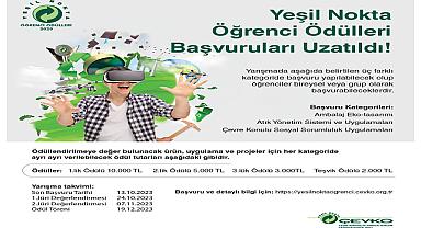 ÇEVKO Vakfı - Yeşil Nokta Öğrenci Ödülleri  Başvuruları...