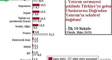 ''Elektrik'' sektörü ilk sırada -  Uluslararası doğrudan yabancı sermaye yatırım listesi açıklandı!