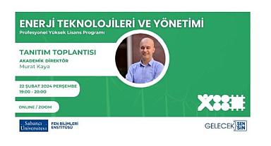 Enerji Teknolojileri ve Yönetimi - Sabancı Üniversitesi!