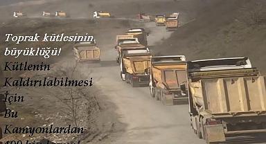 İliç Çöpler Madeni - Toprak yığınları güvenli alana taşınıyor''