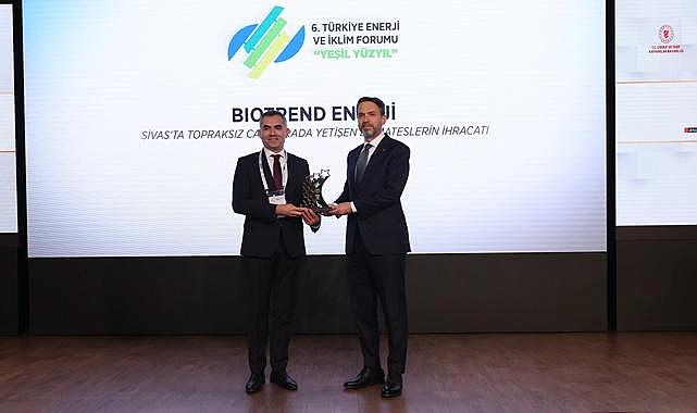 Biotrend - Enerji ve İklim Forumu Kapsamında Döngüsel Ekonomi Ödülü Aldı!