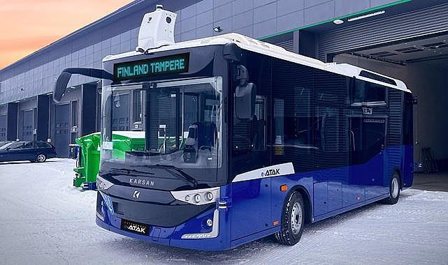 Otonom e-ATAK &#039;&#039;Finlandiya’nın da İlk Sürücüsüz Elektrikli Otobüsü&#039;&#039; oldu - Türk markası Karsan üretti!