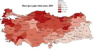 Türkiye'nin yaşlı nüfus haritası - TÜİK!
