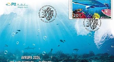 PTT'den "Avrupa 2024 Su Altı Faunası ve Florası" konulu anma pulu ve ilkgün zarfı!