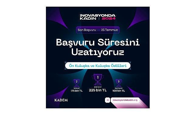 “Toplamda 1 milyon TL ödüllü projeye başvuru tarihi 25 Temmuz’a uzatıldı”