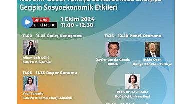 “Net Sıfır 2053: Türkiye’de Karbonsuz Enerjiye Geçişin Sosyoekonomik Etkileri” - Raporunu açıklayacak!