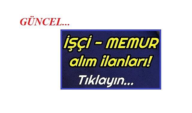 Güncel tüm &#039;İŞÇİ ve MEMUR&#039; alım ilanları!