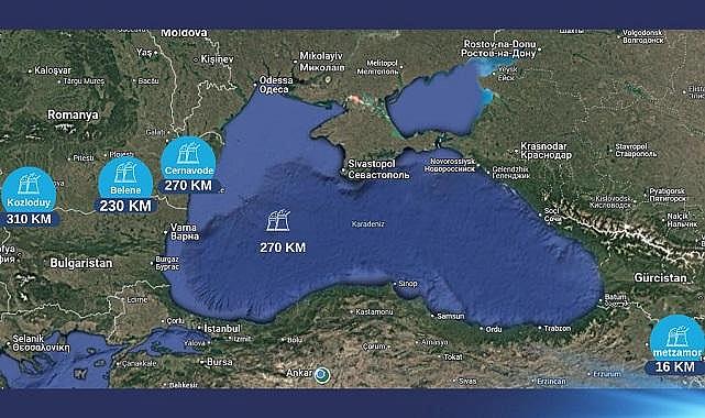 Türkiye&#039;nin etrafında faaliyette olan NÜKLEER santraller!