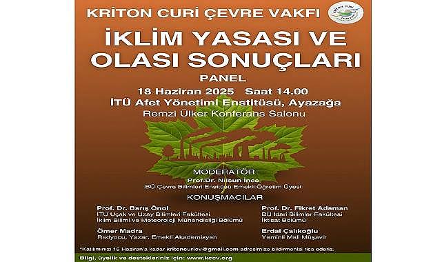 “İklim Yasası ve Olası Sonuçları” - İstanbul Teknik Üniversitesi’nde ...