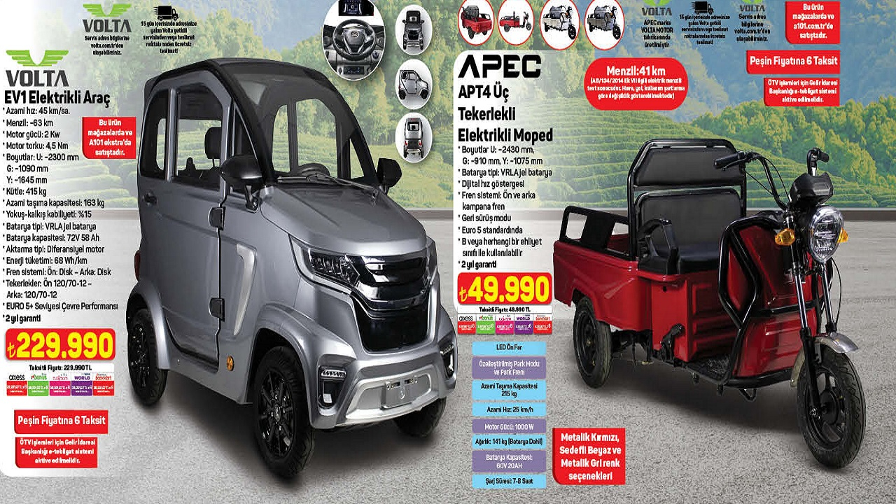 A101 &#039;Elektrikli Araç&#039; satacak