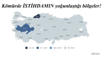 Kömür madeni çalışanları haritası