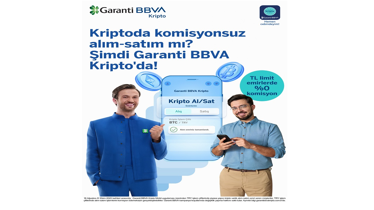 Garanti BBVA &#039;&#039;Kripto’da KOMİSYONSUZ Alım-Satım Ayrıcalığı&#039;&#039;