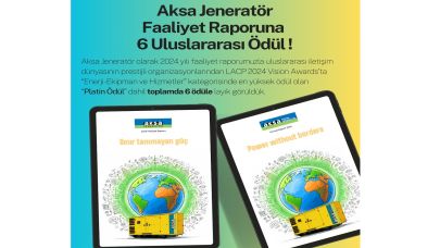 Aksa Jeneratör '6 Uluslararası ÖDÜL' aldı