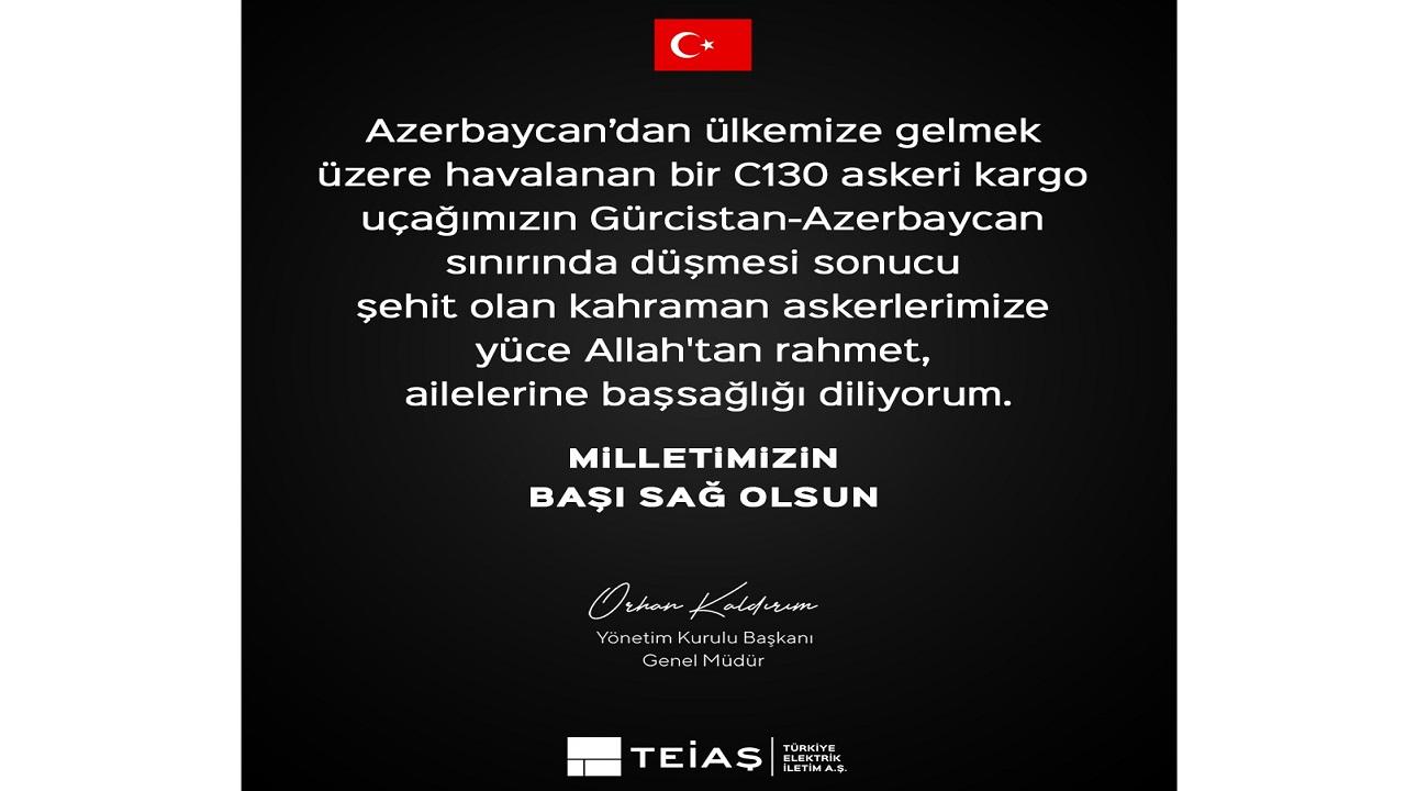 TEİAŞ &#039;&#039;Milletimizin Başı Sağ olsun&#039;&#039;