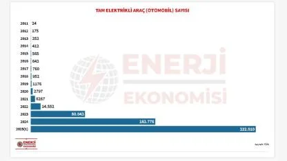 Elektrikli araç sayısı 'Elektrikli otomobil sayısı'