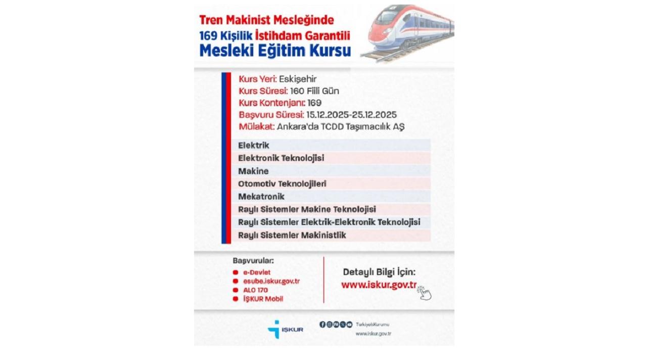 İş GARANTİLİ meslek kursu ''BAŞVURULAR başladı''