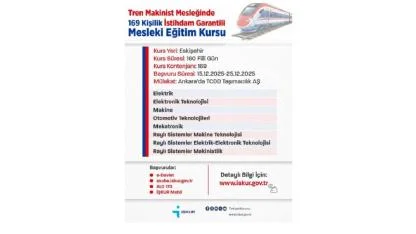 İş GARANTİLİ meslek kursu ''BAŞVURULAR başladı''