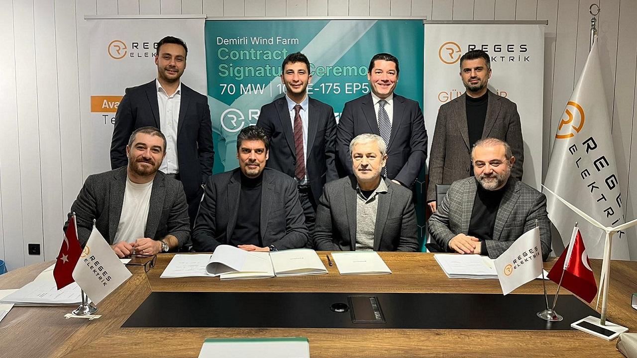 Reges Elektrik ve Enercon 'Demirli RES' için imza attı